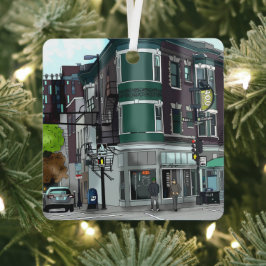 Adorno Metálico Dibujo de Navidad del centro de Madison, Wisconsin