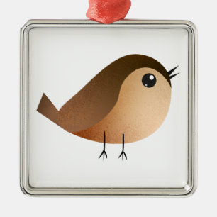 Adorno Metálico Dibujo de pájaro gorrión