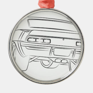 Adorno Metálico Dibujo del coche del músculo