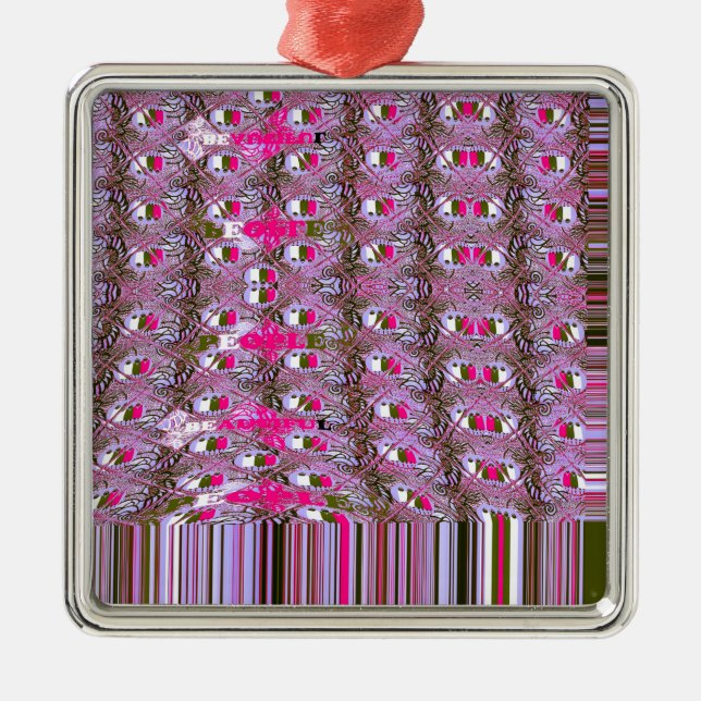 Adorno Metálico Dibujo del patrón abstracto de denso e intrincado (Frente)