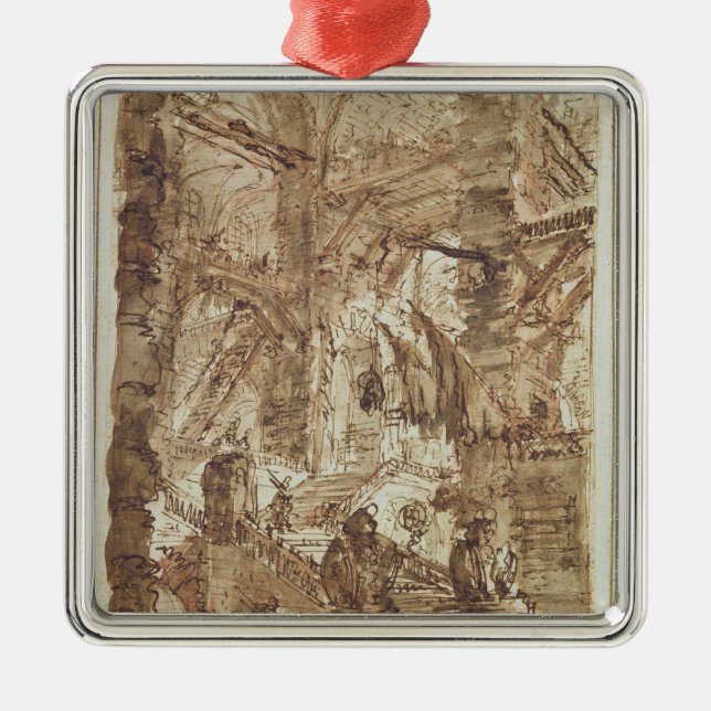 Adorno Metálico Dibujo preparatorio para la placa número VIII (Frente)