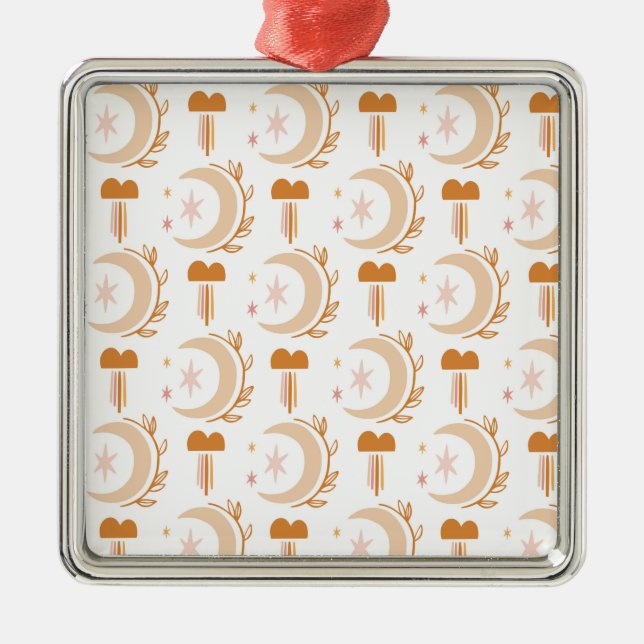 Adorno Metálico Dibujo simple de flor (Frente)