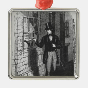 Adorno Metálico Dickens que coloca su primer literario