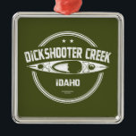 Adorno Metálico Dickshooter Creek Idaho Kayaking<br><div class="desc">El Creek del tirador de dickshooter comienza al oeste de Dickshooter, Idaho, y fluye hacia el sur, cortando una estrecha y profunda garganta a través del paisaje rodante del altiplano hasta que se une a la Creek Profunda. Las aguas de Dickshooter dejan de fluir de finales de primavera a principios...</div>