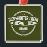 Adorno Metálico Dickshooter Creek Idaho Kayaking<br><div class="desc">El Creek del tirador de dickshooter comienza al oeste de Dickshooter, Idaho, y fluye hacia el sur, cortando una estrecha y profunda garganta a través del paisaje rodante del altiplano hasta que se une a la Creek Profunda. Las aguas de Dickshooter dejan de fluir de finales de primavera a principios...</div>