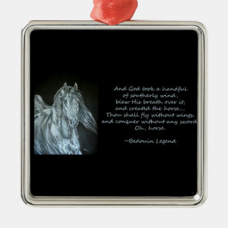 Adorno Metálico Dios creó el caballo