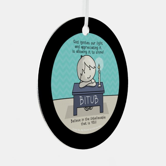 Adorno Metálico Dios enciende nuestra luz (Anverso Derecho)