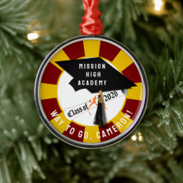 Adorno Metálico Diploma Cap Clase de 2026 Graduación