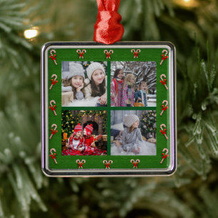 Adorno Metálico Diseñar sus propios Navidades de collage de fotos