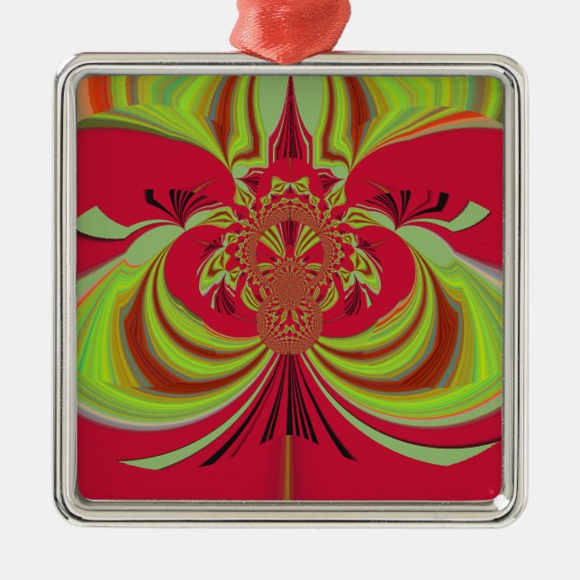 Adorno Metálico Diseño amarillo rojo Hakuna Matata (Frente)