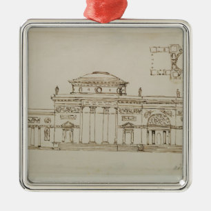 Adorno Metálico Diseño bosquejado para un edificio abovedado
