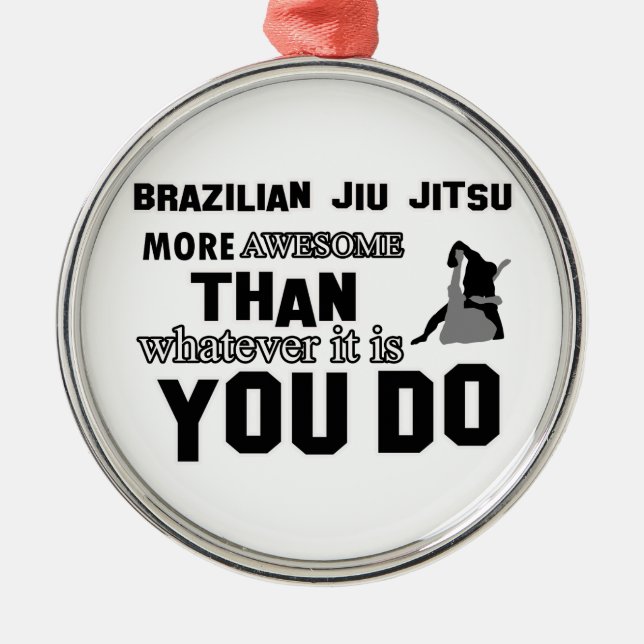 Adorno Metálico Diseño brasileño impresionante del jitsu del jiu (Frente)