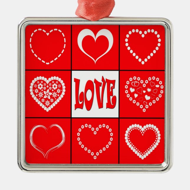 Adorno Metálico Diseño cardíaco (Frente)