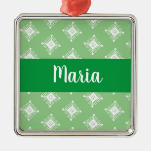 Adorno Metálico Diseño de copos de nieve retro regalo de Navidad