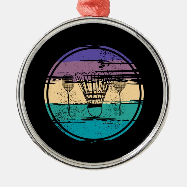 Adorno Metálico Diseño de equipos de Badminton (Frente)