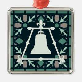 Adorno Metálico Diseño de Fleur Raincross del vitral de la
