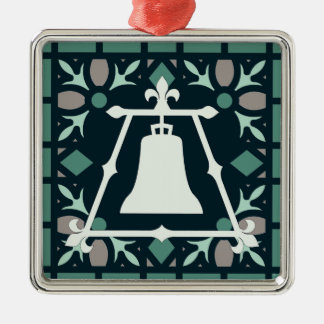 Adorno Metálico Diseño de Fleur Raincross del vitral de la