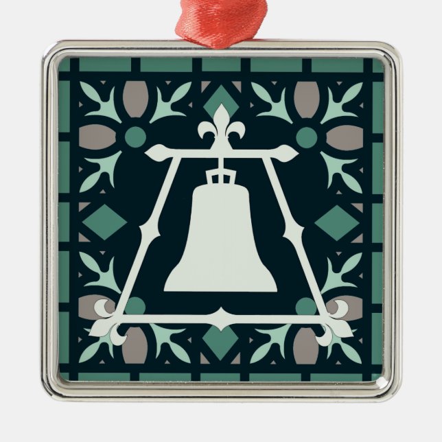 Adorno Metálico Diseño de Fleur Raincross del vitral de la (Frente)