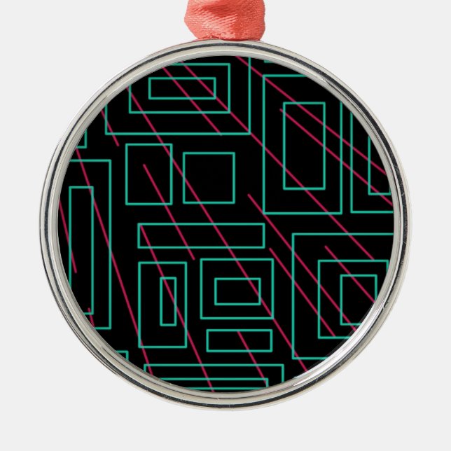 Adorno Metálico diseño de fondo negro (Frente)