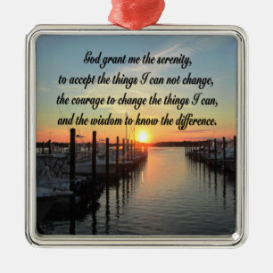 ADORNO METÁLICO DISEÑO DE FOTOGRAFÍAS DE SERENITY PRAYER SUNSET