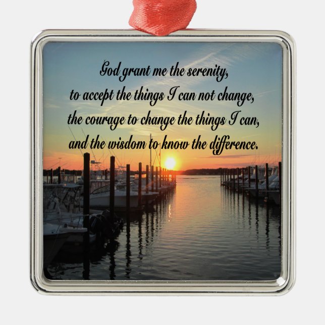 ADORNO METÁLICO DISEÑO DE FOTOGRAFÍAS DE SERENITY PRAYER SUNSET (Frente)