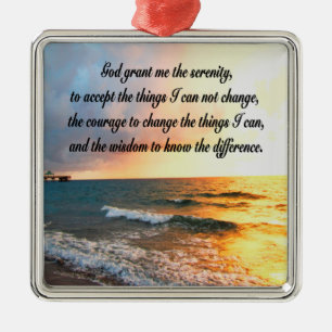 ADORNO METÁLICO DISEÑO DE FOTOS SERENE SERENITY PRAYER SUNRISE