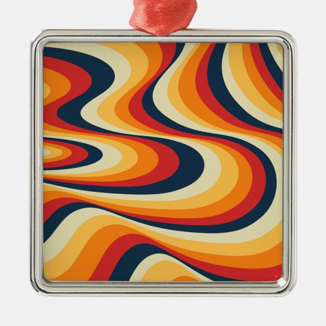 Adorno Metálico Diseño de giro colorido y abstracto (Frente)