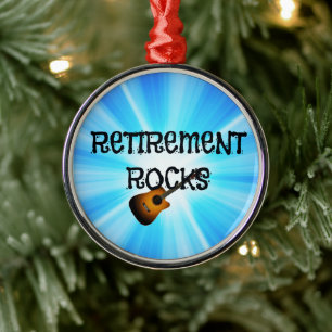 Adorno Metálico Diseño de guitarra personalizado Retirement Rocks