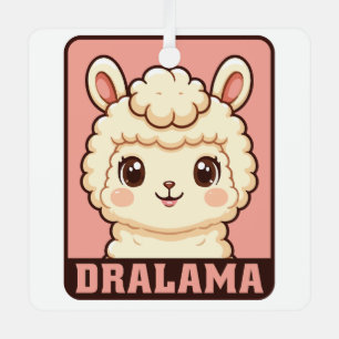 Adorno Metálico Diseño de ilustración de llama adorable