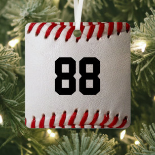 Adorno Metálico Diseño de jugador de béisbol con número de jersey