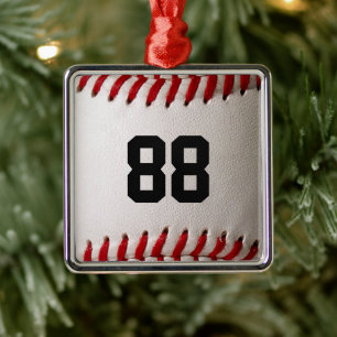 Adorno Metálico Diseño de jugador de béisbol con número de jersey