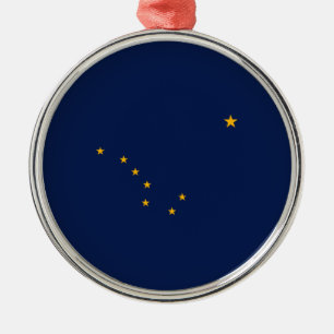 Adorno Metálico Diseño de la bandera del estado de Alaska