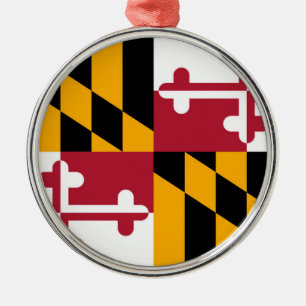 Adorno Metálico Diseño de la bandera del estado de Maryland