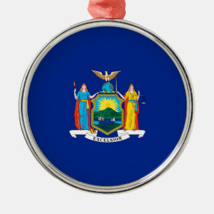 Adorno Metálico Diseño de la bandera del estado de Nueva York