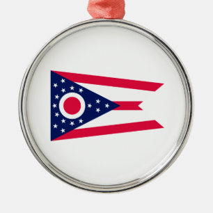 Adorno Metálico Diseño de la bandera del estado de Ohio