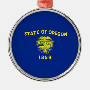 Adorno Metálico Diseño de la bandera del estado de Oregon