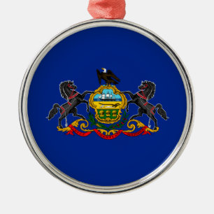 Adorno Metálico Diseño de la bandera del estado de Pennsylvania