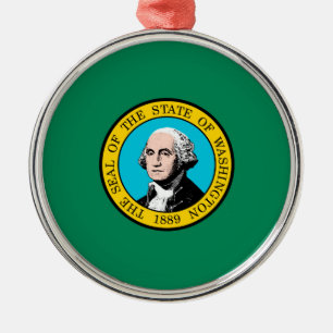 Adorno Metálico Diseño de la bandera del estado de Washington