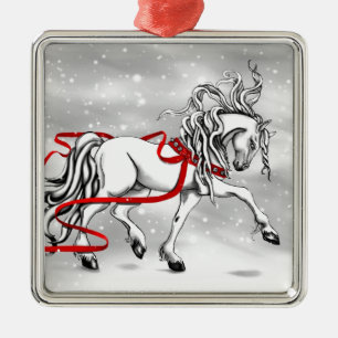 Adorno Metálico Diseño de Navidades de Stallion Blanco