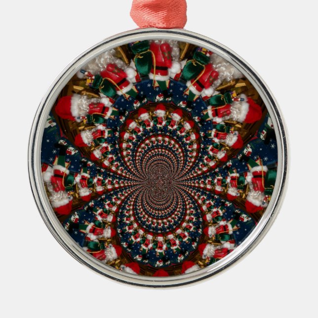 Adorno Metálico Diseño de Navidades especiales Santa Kaleidoscope (Frente)