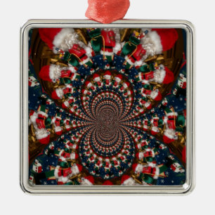 Adorno Metálico Diseño de Navidades especiales Santa Kaleidoscope