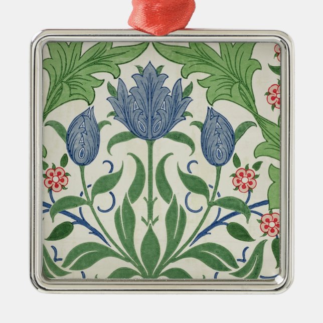 Adorno Metálico Diseño de papel pintado floral (Frente)