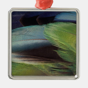 Adorno Metálico diseño de patrón de pluma de loro