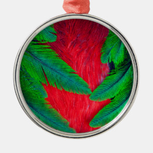 Adorno Metálico Diseño de plumas Quetzal resplandeciente