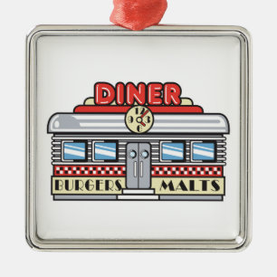 Adorno Metálico diseño de restaurante retro