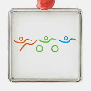 Adorno Metálico Diseño de triatlón fresco y único