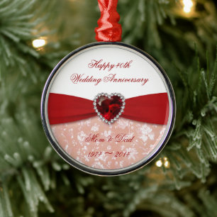 Adorno Metálico Diseño del 40° Aniversario de la Damasco