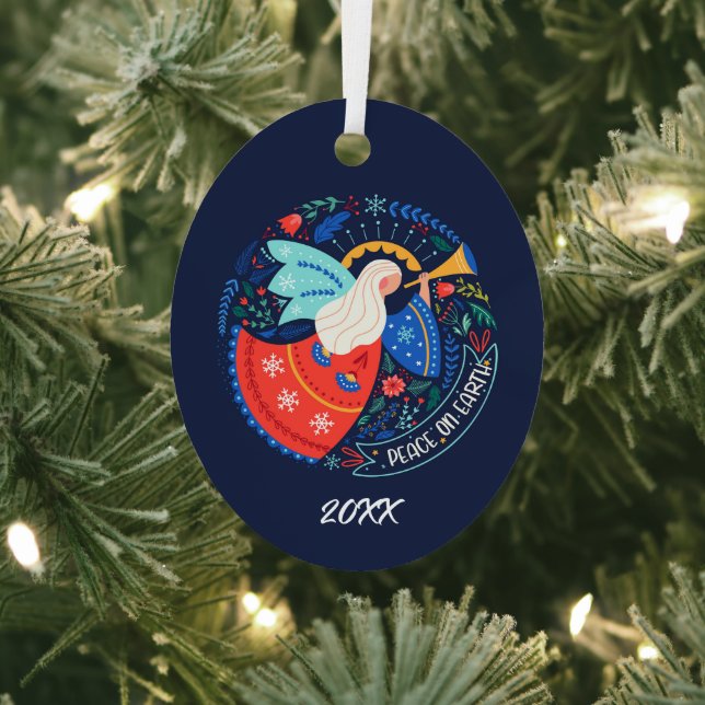 Adorno Metálico Diseño del Ángel de la Paz en la Tierra (in situ)