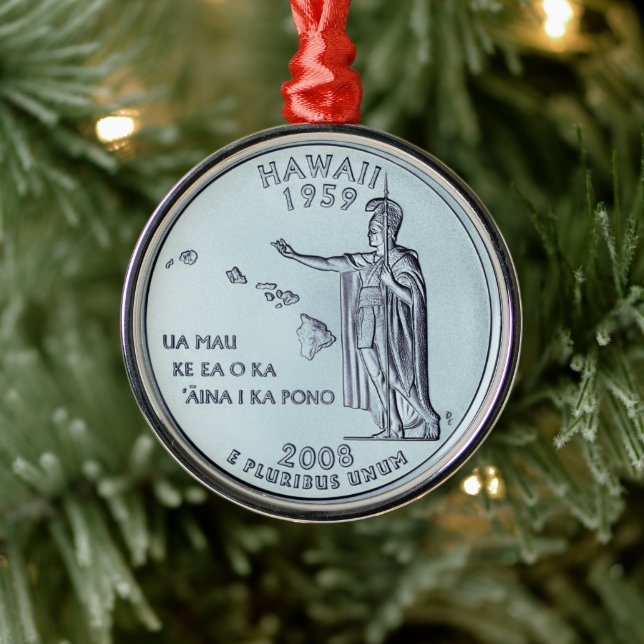 Adorno Metálico Diseño del Barrio Estatal de Hawái Tintado (Árbol)
