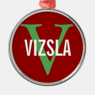 Adorno Metálico Diseño del monograma de la raza de Vizsla
